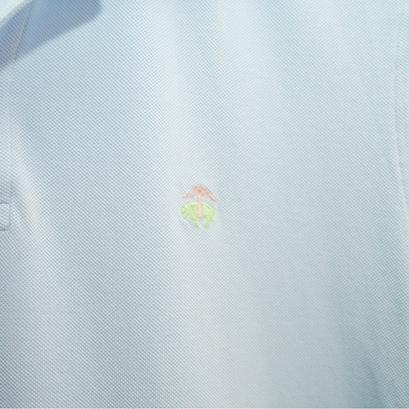 Brooks Brothers Men’s Performance Polo Slim Fit Light Blue Supima Cotton Size XL - Picture 3 of 9